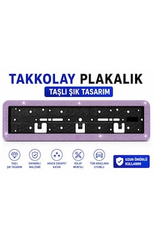 Plakalık Takkolay Taşlı Mor 1 Adet Plakalık Plakalık Takkolay Taşlı Mor 1 Adet Plakalık