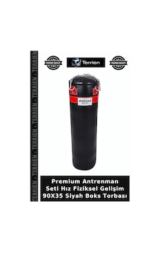 Premium Antrenman Seti Hız Fiziksel Gelişim 90x35 Siyah Boks Torbası Premium Antrenman Seti Hız Fiziksel Gelişim 90x35 Siyah Boks Torbası