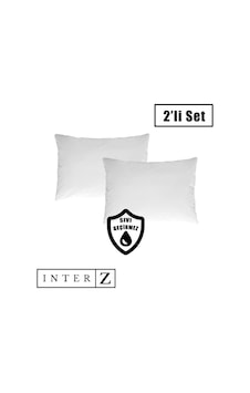 2'li Set Sıvı Geçirmez Yastık Koruyucu Alez Fermuarlı 50x70 Cm Beyaz 2'li Set Sıvı Geçirmez Yastık Koruyucu Alez Fermuarlı 50x70 Cm Beyaz