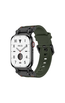 Apple Uyumlu Watch 7 45mm Zore Krd-101 Titanyum Metal Başlıklı Silikon K Apple Uyumlu Watch 7 45mm Zore Krd-101 Titanyum Metal Başlıklı Silikon K