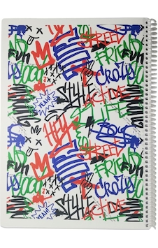 Tigra Star 80 Yaprak Çizgili Spiralli A4 Okul Defteri - 6 Grafiti Tigra Star 80 Yaprak Çizgili Spiralli A4 Okul Defteri - 6 Grafiti