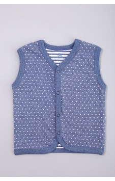Organicera Organik Bebek Yelek , Indigo Melange İndigo Organicera Organik Bebek Yelek , Indigo Melange İndigo
