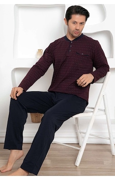 Alimer Erkek Bordo Puantiyeli Likralı Pijama Takımı Edy1190uk-b Bordo Alimer Erkek Bordo Puantiyeli Likralı Pijama Takımı Edy1190uk-b Bordo