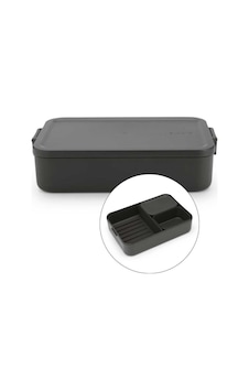 Brabantia Make Take Dark Grey Plastik Büyük Boy Bölmeli Yemek Taşıma Kabı 2l Brabantia Make Take Dark Grey Plastik Büyük Boy Bölmeli Yemek Taşıma Kabı 2l