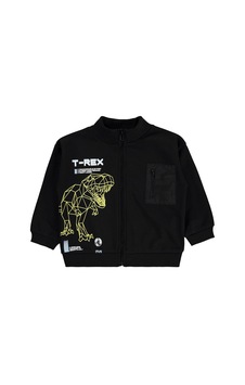 Silversun Kids Silversun T-rex Dinozor Baskılı 2-7 Yaş Hırka - Siyah Silversun Kids Silversun T-rex Dinozor Baskılı 2-7 Yaş Hırka - Siyah