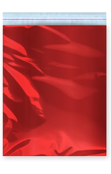 Bantlı Metalize Hediye Paketi Kırmızı 35x50 Cm - 100 Adet Bantlı Metalize Hediye Paketi Kırmızı 35x50 Cm - 100 Adet