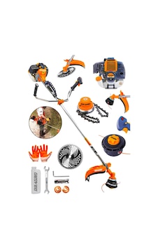 Dragro T6002 Yan Tipi Benzinli Motorlu Ot Çalı Çim Biçme Makinesi Tırpan Turuncu & Canavar Başlık