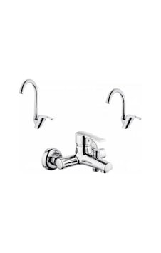 Sardıcı Mutfak + Banyo + Lavabo Batarya Seti 3'lü Krom Sardıcı Mutfak + Banyo + Lavabo Batarya Seti 3'lü Krom