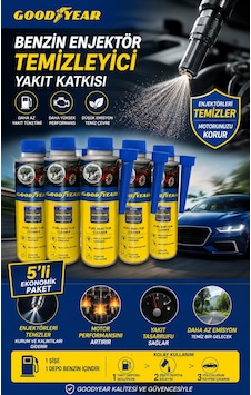Goodyear Goodyear 5'li Benzin Enjektör Temizleyici Yakıt Katkısı 300 Ml Goodyear Goodyear 5'li Benzin Enjektör Temizleyici Yakıt Katkısı 300 Ml