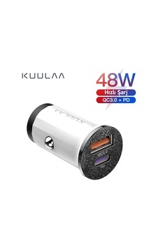 Kuulaa 42w Usb + Type-c Çift Çıkışlı Mini Hızlı Araç Şarj Cihazı- Diğer Kuulaa 42w Usb + Type-c Çift Çıkışlı Mini Hızlı Araç Şarj Cihazı- Diğer