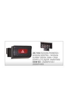 Dortlu Flasor Anahtari Nissan Primera 504628637 Dortlu Flasor Anahtari Nissan Primera 504628637
