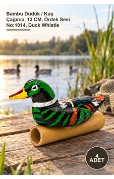 4 Adet Bambu Ördek Sesi Bambu Düdük / Kuş Çağırıcı, 13 Cm, Ördek Sesi No:1014, Duck Whistle 4 Adet Bambu Ördek Sesi Bambu Düdük / Kuş Çağırıcı, 13 Cm, Ördek Sesi No:1014, Duck Whistle