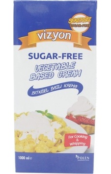 Vizyon Bitkisel Sıvı Krem Şanti Şekersiz 1 lt