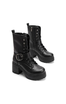 V.s.h Velvet Hayka Yüksek Tabanlı 8 Cm Tokalı Bağcıklı Kadın Siyah Bot-2558 V.s.h Velvet Hayka Yüksek Tabanlı 8 Cm Tokalı Bağcıklı Kadın Siyah Bot-2558
