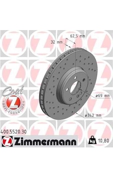 Zımmermann Fren Dıskı On Mercedes W205 S205 C205 A205 W213 S213 C238 Zımmermann 400.5520.30 A0004212212 Zımmermann Fren Dıskı On Mercedes W205 S205 C205 A205 W213 S213 C238 Zımmermann 400.5520.30 A0004212212