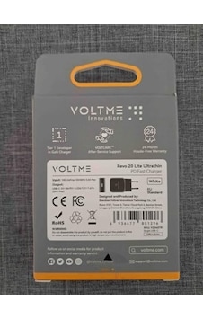 Voltme Revo 20 Lite Type-c 20w Gan Ultra İnce Pd Hızlı Şarj Adaptörü Beyaz