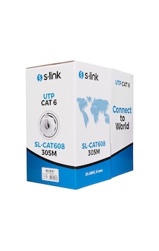S-Link Sl-Cat608 305M Gri Utp Cat6 Kablo S-Link Sl-Cat608 305M Gri Utp Cat6 Kablo