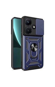 İnfinix Hot 30i İle Uyumlu Kılıf Magnetik Standlı Kamera Korumalı Sürgülü Kapak