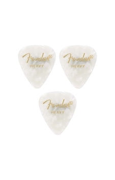 Fender Gitar Penası 3 Adet Premium Celluloid Heavy White Moto Fender Gitar Penası 3 Adet Premium Celluloid Heavy White Moto