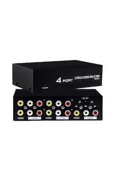 Powermaster Av-104 4 Port Video Audio Splitter Powermaster Av-104 4 Port Video Audio Splitter