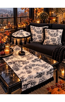 Missidea Black Toile Elegance Desenli Dekoratif Masa Üstü Lambası Bali Şemsiyesi Seti Şemsiye + Runner + 2 Li Kırlent Kılıfı Siyah Missidea Black Toile Elegance Desenli Dekoratif Masa Üstü Lambası Bali Şemsiyesi Seti Şemsiye + Runner + 2 Li Kırlent Kılıfı Siyah