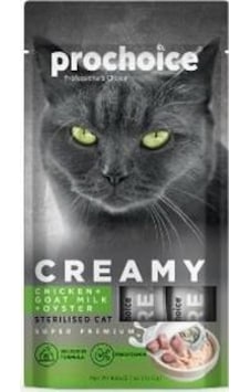 Prochoice Creamy Tavuklu Ve Keçi Sütlü Sıvı Krema Kısırlaştırılmış Kedi Ödülü 4 X 15 Gr Prochoice Creamy Tavuklu Ve Keçi Sütlü Sıvı Krema Kısırlaştırılmış Kedi Ödülü 4 X 15 Gr