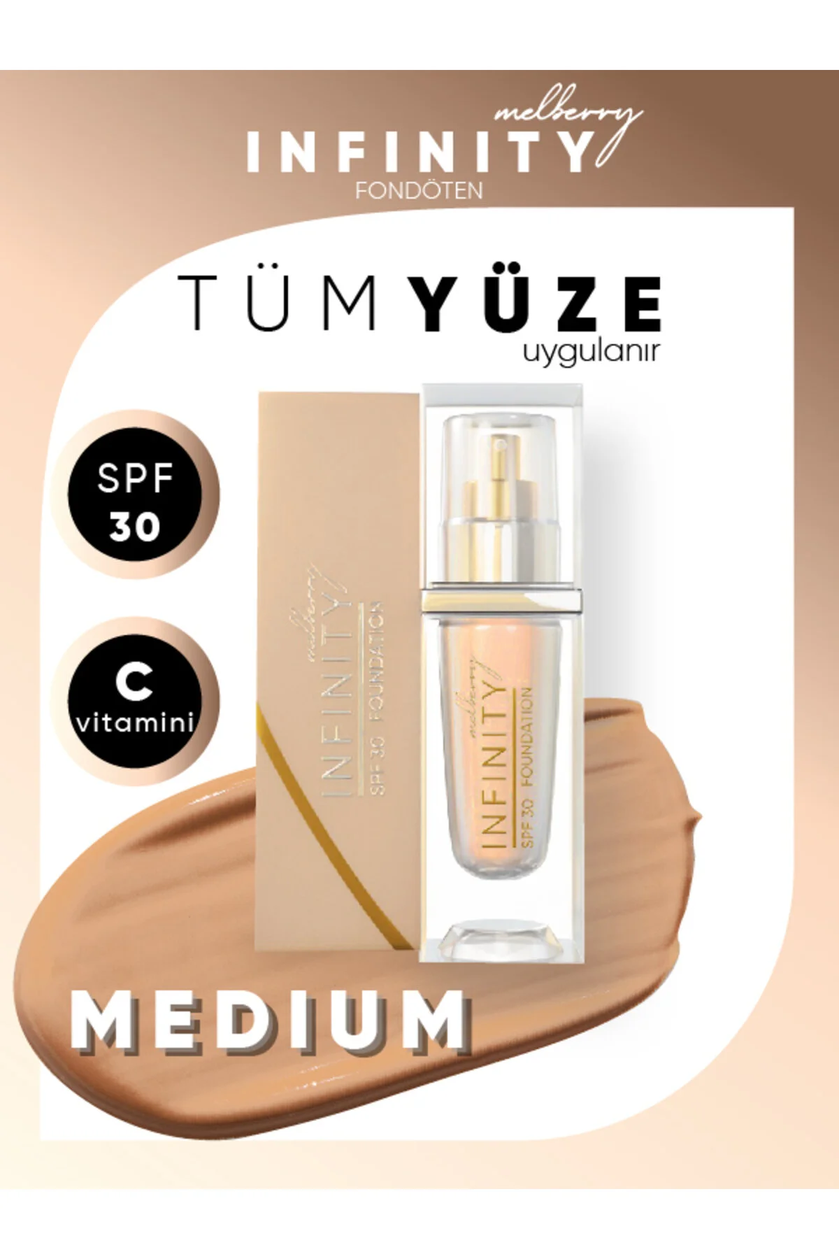 Infinity Fondöten Medium Büyük Boy 40 Ml Foundation 002 Medium Infinity Fondöten Medium Büyük Boy 40 Ml Foundation 002 Medium