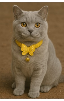 Mıt Kedi Boyun Tasması Kelebekli Sarı Mıt Kedi Boyun Tasması Kelebekli Sarı