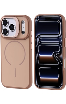 Apple Uyumlu iPhone 17 Pro Kılıf M-safe Şarj Özellikli Kamera Standlı Zore Notron Kapak Gold Apple Uyumlu iPhone 17 Pro Kılıf M-safe Şarj Özellikli Kamera Standlı Zore Notron Kapak Gold