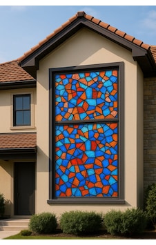 Vitray Desen Yapışkanlı Şeffaf Folyo 67cmx 2 Metre Gökyüzü Mavi Vitray Desen Yapışkanlı Şeffaf Folyo 67cmx 2 Metre Gökyüzü Mavi