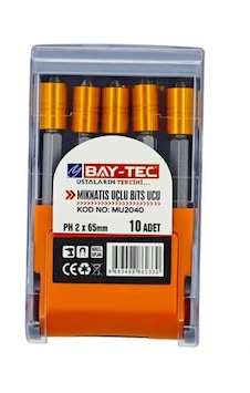 Eua Akkemik Baytech Mıknatıs Uçlu Bist Ucu Ph2x65 - 10 Adet Eua Akkemik Baytech Mıknatıs Uçlu Bist Ucu Ph2x65 - 10 Adet