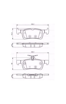 Peugeot 308 Sw 1.6 Vti 2014-2020 Bosch Arka Fren Balatası N11.14188 Peugeot 308 Sw 1.6 Vti 2014-2020 Bosch Arka Fren Balatası N11.14188