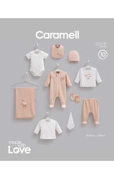 Caramell Moving Car 10 Parça Hastane Çıkışı Zıbın Seti Kahverengi renkli Caramell Moving Car 10 Parça Hastane Çıkışı Zıbın Seti Kahverengi renkli