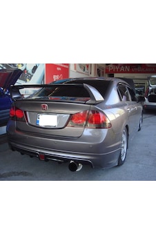Honda Civic Fd6 (2006-2011) Mugen Rr Tek Çıkış Arka Tampon Eki -