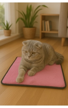 Yumuşak Dokulu Peluş Kedi Halısı 40x40 Cm Kulübe İçi Pofuduk Minder Yumuşak Dokulu Peluş Kedi Halısı 40x40 Cm Kulübe İçi Pofuduk Minder
