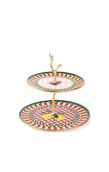 Tantitoni Cam Meyve Desenli 2 Katlı Kurabiyelik 26 Cm Kırmızı Tantitoni Cam Meyve Desenli 2 Katlı Kurabiyelik 26 Cm Kırmızı