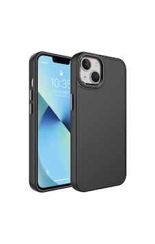 Forzacase Apple Uyumlu iPhone 13 Rock Serisi Metal Buton Ve Kamera Çerçeveli Sert Silikon Kılıf Siyah Forzacase Apple Uyumlu iPhone 13 Rock Serisi Metal Buton Ve Kamera Çerçeveli Sert Silikon Kılıf Siyah