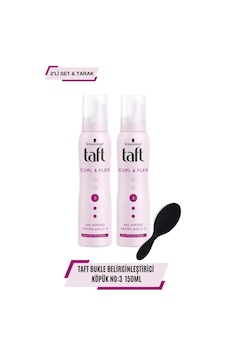 Taft Bukle Belirginleştici Saç Köpüğü No:3 2 x 150 ML + Tarak Taft Bukle Belirginleştici Saç Köpüğü No:3 2 x 150 ML + Tarak