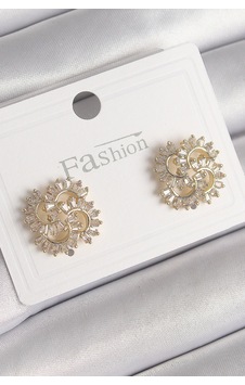 Pirinç Gold Renk Zirkon Taşlı Yonca Model Kadın Küpe Çok Renkli 23663035 Pirinç Gold Renk Zirkon Taşlı Yonca Model Kadın Küpe Çok Renkli 23663035