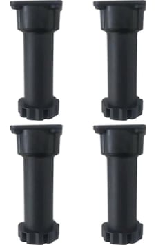 Ayarlanabilir Mutfak Dolap Tezgah Ayağı 12-17 Cm Siyah (4 Adet)