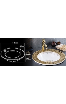 Lena Tezgah Üstü Çanak Lavabo E-3055A Lena Tezgah Üstü Çanak Lavabo E-3055A