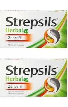 Strepsils Herbal Zencefil Pastil 16 Adet 2'li