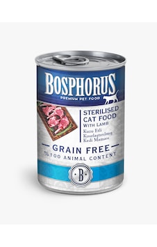 Bosphorus Tahılsız Kuzu Etli Kısırlaştırılmış Konserve Yetişkin Kedi Maması 6 x 415 G Bosphorus Tahılsız Kuzu Etli Kısırlaştırılmış Konserve Yetişkin Kedi Maması 6 x 415 G
