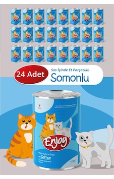 Enjoy Somonlu Kedi Konservesi Sos İçinde Et Parçacıklı 400 Gr X24 Enjoy Somonlu Kedi Konservesi Sos İçinde Et Parçacıklı 400 Gr X24