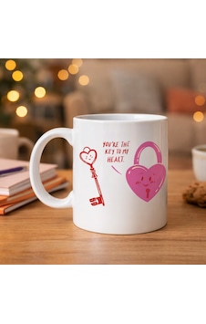 Model 27 You Re The Key To My Heart Tasarımlı Porselen Kupa - Sevgiliye Arkadaşa Özel Anlamlı Hediye Renkli Model 27 You Re The Key To My Heart Tasarımlı Porselen Kupa - Sevgiliye Arkadaşa Özel Anlamlı Hediye Renkli