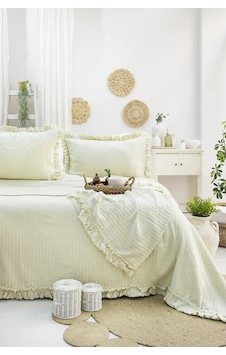Şaheser Home Collection Yatak Örtüsü Çift Kişilik Marta Yeşil Renkli