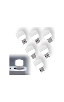 Mini Usb Led Işık, 1w Enerji Tasarruflu, Gece Aydınlatma, Rehber Gece Lambası, Kitap Okuma Lambası Işığı, Küçük Yuvarlak Işıklar 6 Adet .