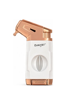 Eurojet Tek Torch Pürmüz Dahili V Kesicili Beyaz Bronz Puro Çakmağı Eurojet Tek Torch Pürmüz Dahili V Kesicili Beyaz Bronz Puro Çakmağı