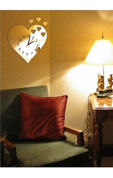 M3 Decorium Kalp Parçaları Dekoratif Ayna Saat M3 Decorium Kalp Parçaları Dekoratif Ayna Saat