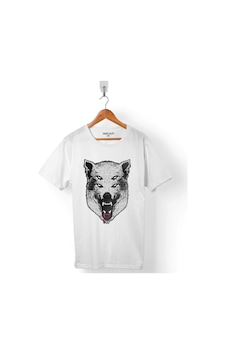 Kurt Kafa Göz Yanılması Wolf Head Erkek Tişört 001 Kurt Kafa Göz Yanılması Wolf Head Erkek Tişört 001